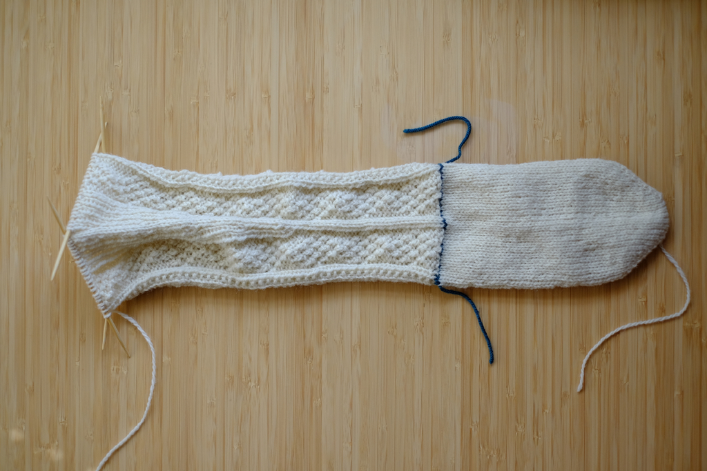aspen socks & legwarmers: making modifications & try on as you go ...