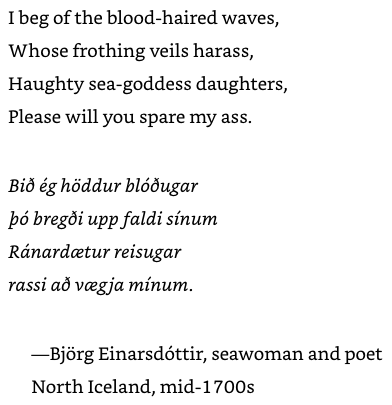 Bjorg Einarsdottir poem